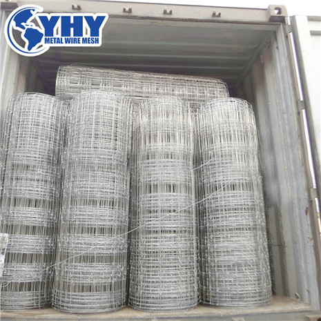 1.55m Height Galvanized 15cm Vertical Wire Distance 100m long fixed knot field  fence 